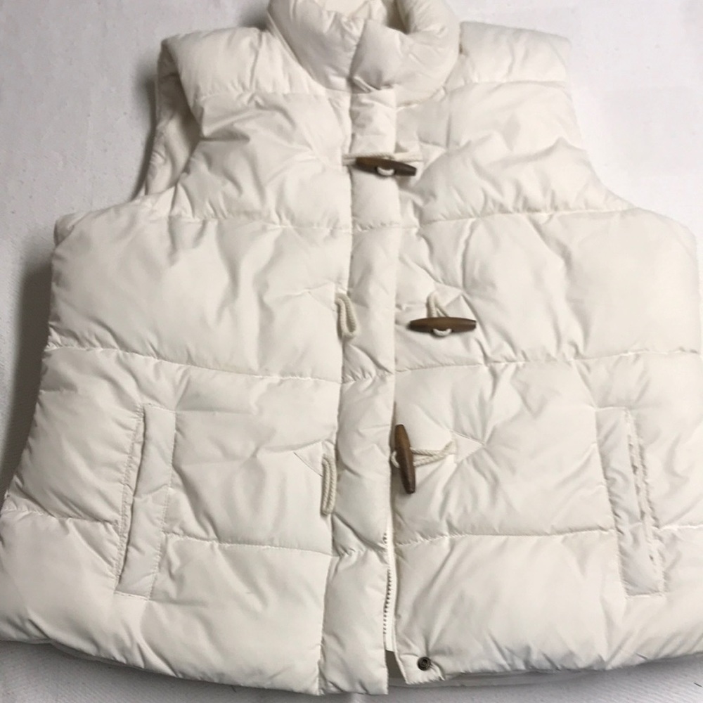 Cream puffer vest